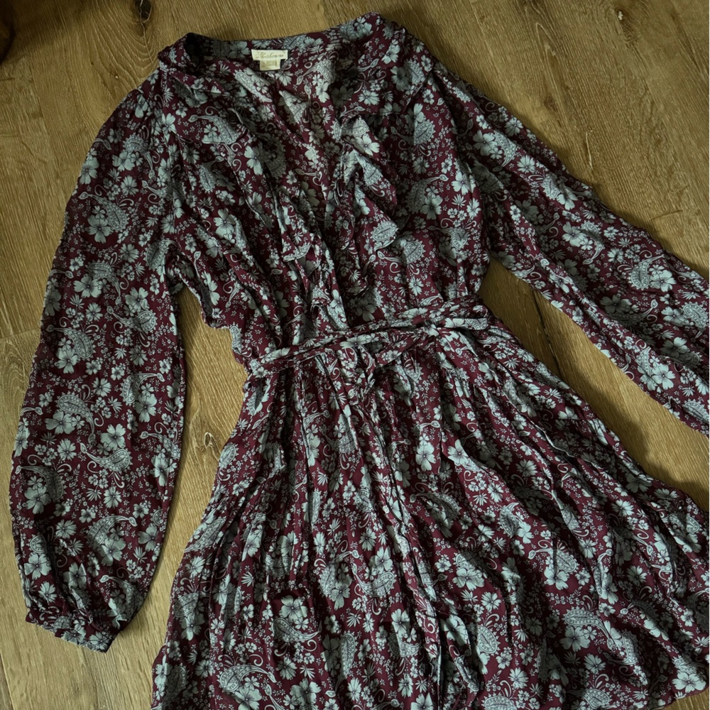 Shoshanna Floral Button Down Long Sleeve Dress Size 8